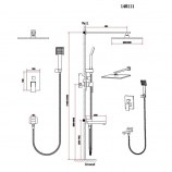 Встраиваемая душевая система для ванны Bennberg 140111