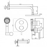 Встраиваемая душевая система для ванны Bennberg 140313