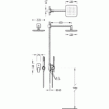 Встраиваемая душевая система TRES Loft-tres 20018002