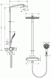 Raindance Select  Showerpipe, верхний душ 360 мм, вынос 380 мм 27112000