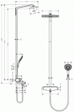 Raindance Select Showerpipe, верхний душ 360 ммм, вынос 380 мм 27113000