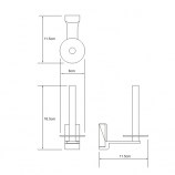 Держатель туалетной бумаги вертикальный WasserKRAFT Leine K-5097