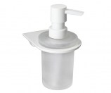 Дозатор для жидкого мыла стеклянный, 170 ml WasserKRAFT Kammel K-8399WHITE