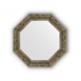 Зеркало в багетной раме состаренное серебро с орнаментом 120 mm 63х63 cm OCTAGON