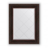 Зеркало с гравировкой в багете темный прованс 99 mm (69x91 cm) BY 4119