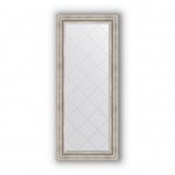 Зеркало с гравировкой в багете римское серебро 88 mm (66x156 cm) BY 4147