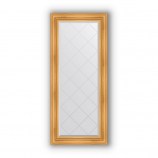 Зеркало с гравировкой в багете травленое золото 99 mm (69x158 cm) BY 4159