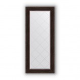 Зеркало с гравировкой в багете темный прованс 99 mm (69x158 cm) BY 4162
