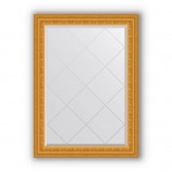 Зеркало с гравировкой в багете сусальное золото 80 mm (75x102 cm) BY 4181