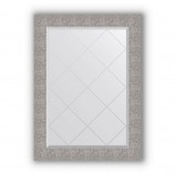 Зеркало с гравировкой в багете чеканка серебряная 90 mm (76x104 cm) BY 4195