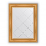 Зеркало с гравировкой в багете травленое золото 99 mm (79x106 cm) BY 4202