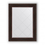 Зеркало с гравировкой в багете темный прованс 99 mm (79x106 cm) BY 4205