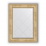Зеркало с гравировкой в багете состаренное серебро с орнаментом 120 mm (82x110 cm) BY 4213