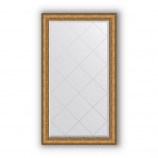 Зеркало с гравировкой в багете медный эльдорадо 73 mm (74x128 cm) BY 4223