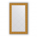 Зеркало с гравировкой в багете чеканка золотая 90 mm (76x131 cm) BY 4237