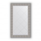 Зеркало с гравировкой в багете чеканка серебряная 90 mm (76x131 cm) BY 4238