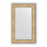 Зеркало с гравировкой в багете состаренное серебро с орнаментом 120 mm (82x137 cm) BY 4256