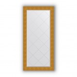 Зеркало с гравировкой в багете чеканка золотая 90 mm (76x158 cm) BY 4280