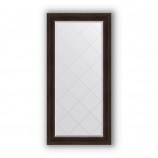 Зеркало с гравировкой в багете темный прованс 99 mm (79x161 cm) BY 4291
