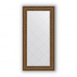 Зеркало с гравировкой в багете виньетка состаренная бронза 109 mm (80x162 cm) BY 4298