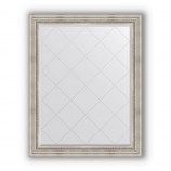 Зеркало с гравировкой в багете римское серебро 88 mm (96x121 cm) BY 4362