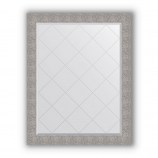Зеркало с гравировкой в багете чеканка серебряная 90 mm (96x121 cm) BY 4367