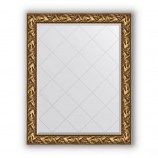 Зеркало с гравировкой в багете византия золото 99 mm (99x124 cm) BY 4371