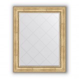 Зеркало с гравировкой в багете состаренное серебро с орнаментом 120 mm (102x127 cm) BY 4385