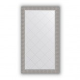 Зеркало с гравировкой в багете чеканка серебряная 90 mm (96x171 cm) BY 4410