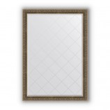 Зеркало с гравировкой в багете вензель серебряный 101 mm (134x189 cm) BY 4508