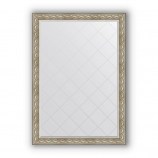 Зеркало с гравировкой в багете барокко серебро 106 mm (135x190 cm) BY 4510