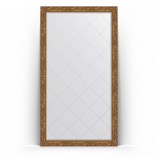 Зеркало напольное с гравировкой в багете виньетка бронзовая 110x200 BY 6352