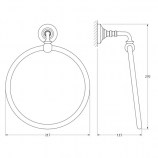 Кольцо для полотенца (хром/золото) 3SC Stilmar STI 110