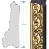 Зеркало в багетной раме (барокко золото)60х90 см EVOFORM Exclusive BY 1241
