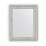 Зеркало в багетной раме - волна алюминий 46 mm (38х48 cm) EVOFORM Definite BY 3006
