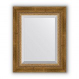 Зеркало в багетной раме состаренное бронза с плетением 70 mm (43х53 cm) Evoform Exclusive BY 3354