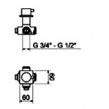 Вентиль запорный Webert Elio Хром, стандарт подключения G3/4 EL690102015