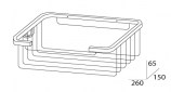 Полочка-решетка прямоугольная глубокая 26 см FBS RYNA RYN 022