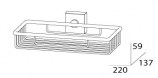 Полочка-решетка 22 см FBS ESPERADO ESP 048