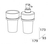 Держатель стакана и емкости для жид. мыла (стекло) (компонент) FBS UNIVERSAL UNI 027