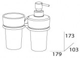 Держатель стакана и емкости для жидкого мыла (стекло) FBS VIZOVI VIZ 008
