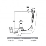 Слив-перелив для ванны AlcaPlast автомат комплект A552KM